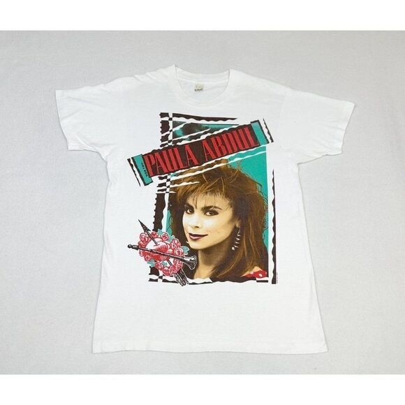 Vintage 1989 Paula Abdul T-shirt Large Screen Stars Single Stitch - Picture 2 of 10